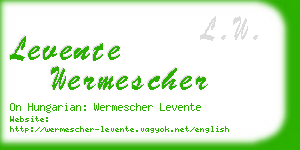 levente wermescher business card